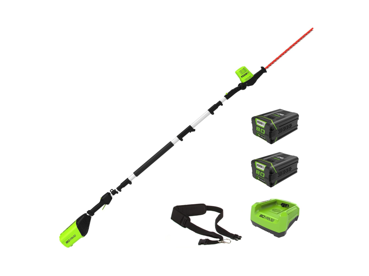 80v Greenworks Pole Hedge Trimmer