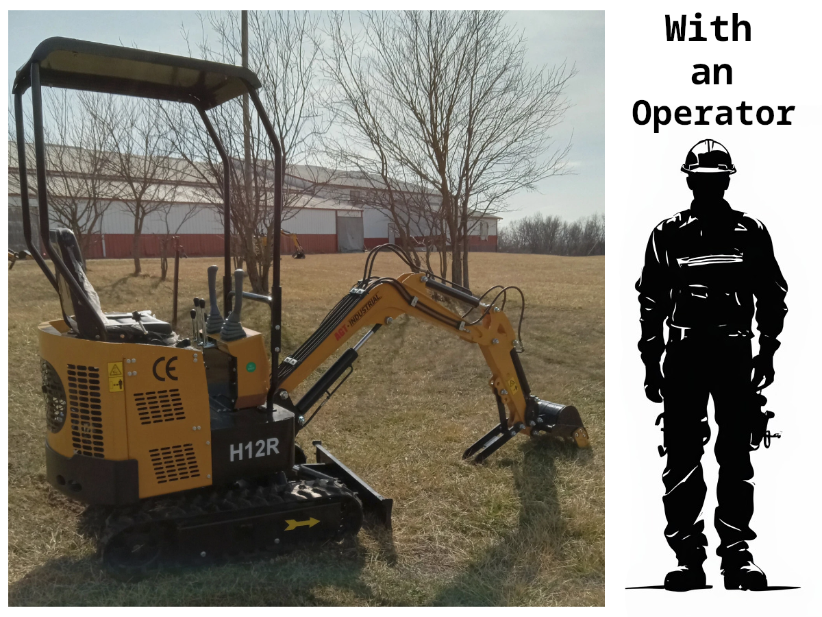 Trench Digging with AGT H12 Mini Excavator